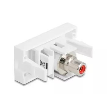 DeLOCK 90857 Keystone-module cinch rood wit 22,5 mm 45 mm 33 mm