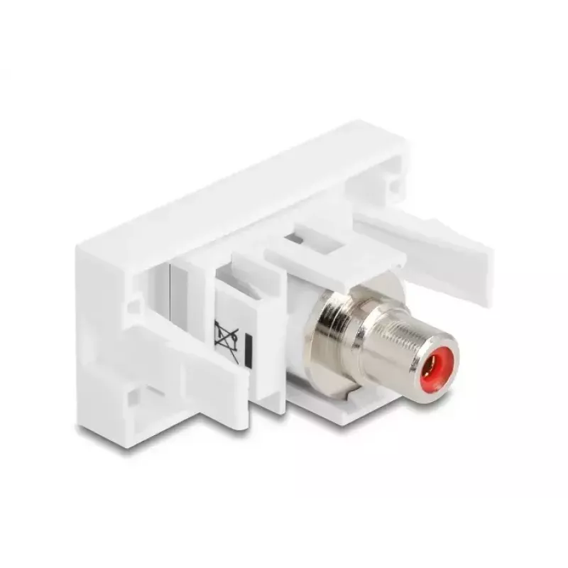 DeLOCK 90857 Keystone-module cinch rood wit 22,5 mm 45 mm 33 mm