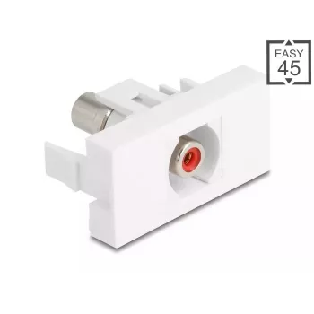 DeLOCK 90857 Keystone-module cinch rood wit 22,5 mm 45 mm 33 mm