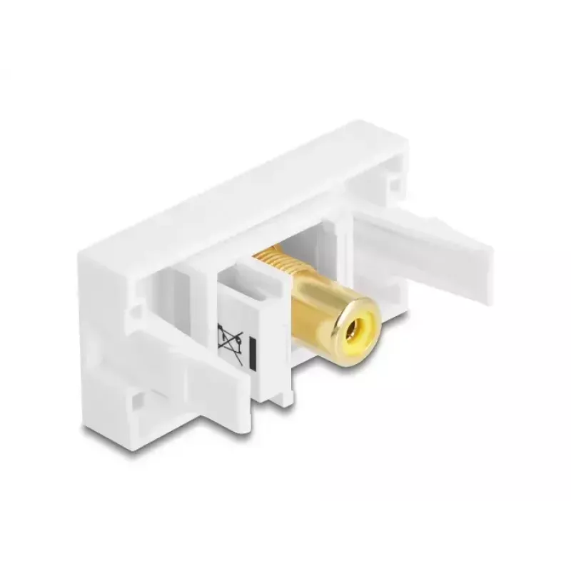 DeLOCK Keystone-module 90859 cinch-aansluiting wit geel