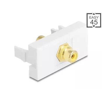 DeLOCK Keystone-module 90859 cinch-aansluiting wit geel