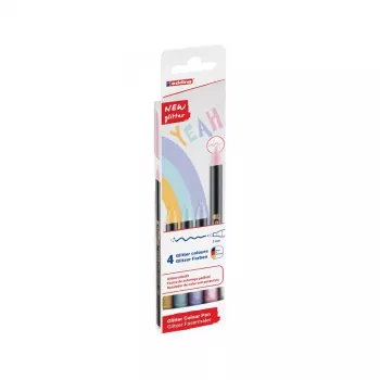 Viltstift Edding 4-1200-4-3 blauw roze violet geel bullet tip