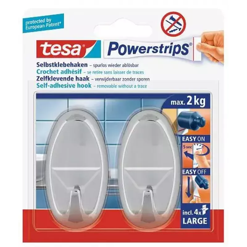 Handdoekhaak TESA 58050-00012 indoor chroom 2 stk.
