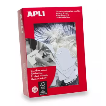 Etiketten APLI 00390 500 stuks wit rechthoek 2,2x3,5 cm