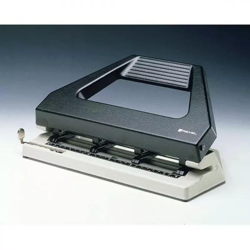 Rexel 420 Variabel 08909 meervoudige perforator met variabele perforatie, 30 vel, metaal, zwart/grijs