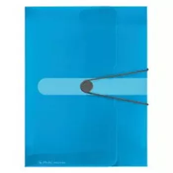 Map Herlitz polypropyleen (PP) blauw transparant A4 11206141