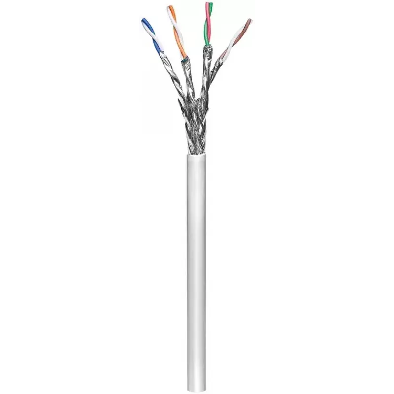 Netwerkkabel Goobay CAT 6 S/FTP PiMF grijs 305 m