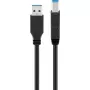 Goobay 95719 USB-kabel USB 3.2 Gen 1 1m USB A USB B zwart