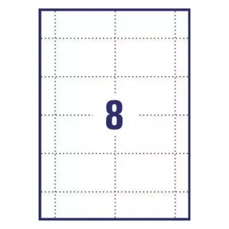 Avery L7418-25 naametiketten, wit, 86 x 55 mm, 200 etiketten (25 vellen)