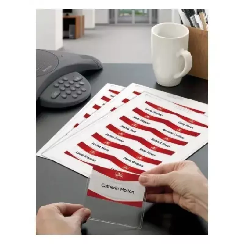 Avery L7418-25 naametiketten, wit, 86 x 55 mm, 200 etiketten (25 vellen)