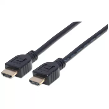 Manhattan HDMI 4K@60Hz kabel met ethernet - CL3-gecertificeerd, 3 m, geschikt voor in-wall installatie, voor ALLE 4K- en 1080p/HD-toepassingen – voor directe upgrade of om klaar te zijn wanneer je het nodig hebt, stekker-stekker, zwart, Ultra HD 4k x 2k, levenslange garantie, Premium High Speed