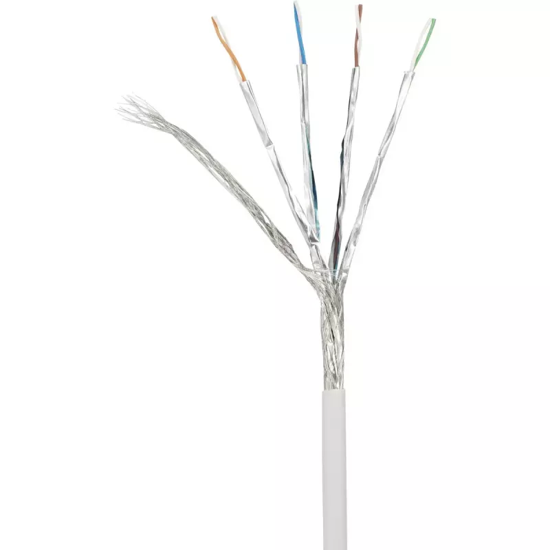 Renkforce Cat6a S/FTP netwerkkabel 1381766, 20 m, grijs