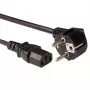 ACT Powercord LSZH netkabel CEE 7/7 stekker (haaks) - C13 zwart 5 m