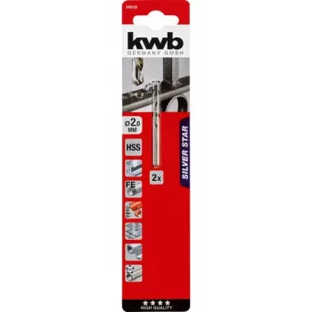 kwb 206520 Metaalspiraalboor 2 mm, 1 stuk