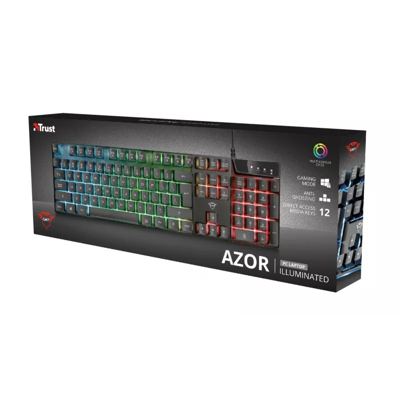 Trust GXT 835 Azor toetsenbord gaming USB Duits zwart