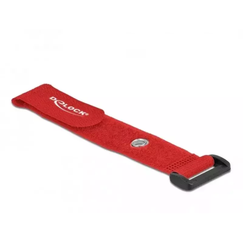 Klittenbandkabelbinder DeLOCK 19545 rood 190 mm 25 mm 5 stuks