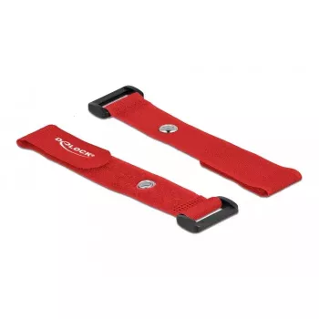 Klittenbandkabelbinder DeLOCK 19545 rood 190 mm 25 mm 5 stuks