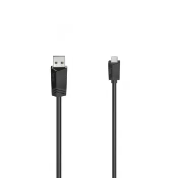 USB-kabel Hama 00200607 USB 2.0 0,75 m Micro-USB A USB A zwart