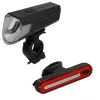 Fischer 50647 LED-fietsverlichtingsset op batterijen, 80 lux voorlicht
