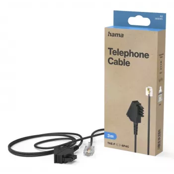 Hama 00300045 telefoonkabel 3 m zwart