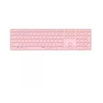 Rapoo E9800M toetsenbord draadloos Bluetooth QWERTZ Duits roze