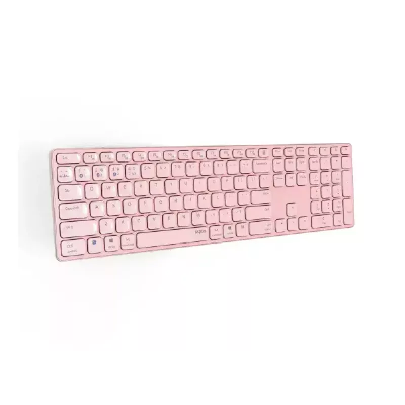 Rapoo E9800M toetsenbord draadloos Bluetooth QWERTZ Duits roze