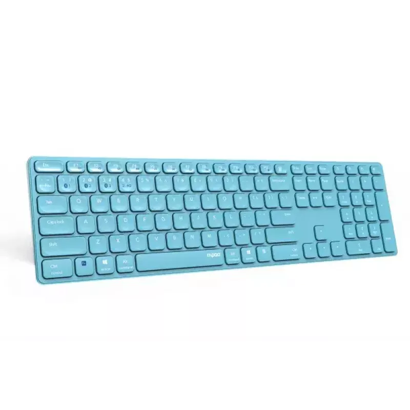 Rapoo E9800M toetsenbord Home RF draadloos Bluetooth QWERTZ Duits blauw