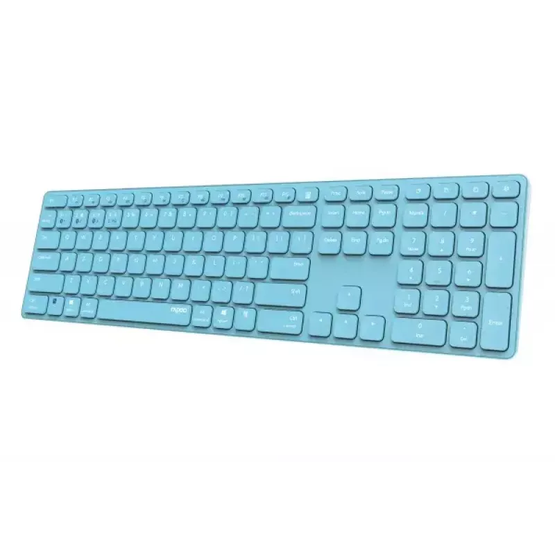 Rapoo E9800M toetsenbord Home RF draadloos Bluetooth QWERTZ Duits blauw