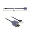 ACT blauw 5 meter LSZH SFTP CAT6A MPTL verlengkabel vergrendelingsbeveiliging met RJ45-stekkers