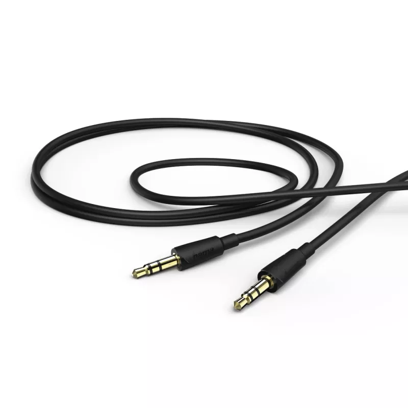 Audiokabel Hama Flexi-schlank 1,5 m 3,5 mm stekker naar stekker zwart