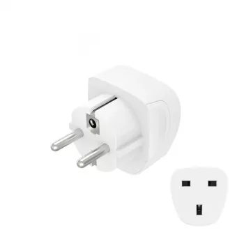 Hama 00223459 Netstekker-adapter type E/F hybride type G (UK) wit