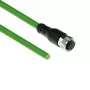 ACT Industrial 5,00 meter sensorkabel M12A 8-polig bus naar open uiteinde, Ultraflex TPE-kabel, afgeschermd