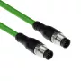 ACT Industrial 7,50 meter sensorkabel M12A 8-polig stekker naar M12A 8-polig stekker, Ultraflex TPE-kabel, afgeschermd