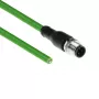 ACT Industrial 5,00 meter sensorkabel M12D 4-polig stekker naar open uiteinde, Superflex Xtreme TPE-kabel, afgeschermd