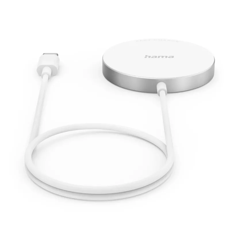 Hama MagCharge FC15 mobiele telefoon, smartphone wit USB draadloos laden snelladen binnen