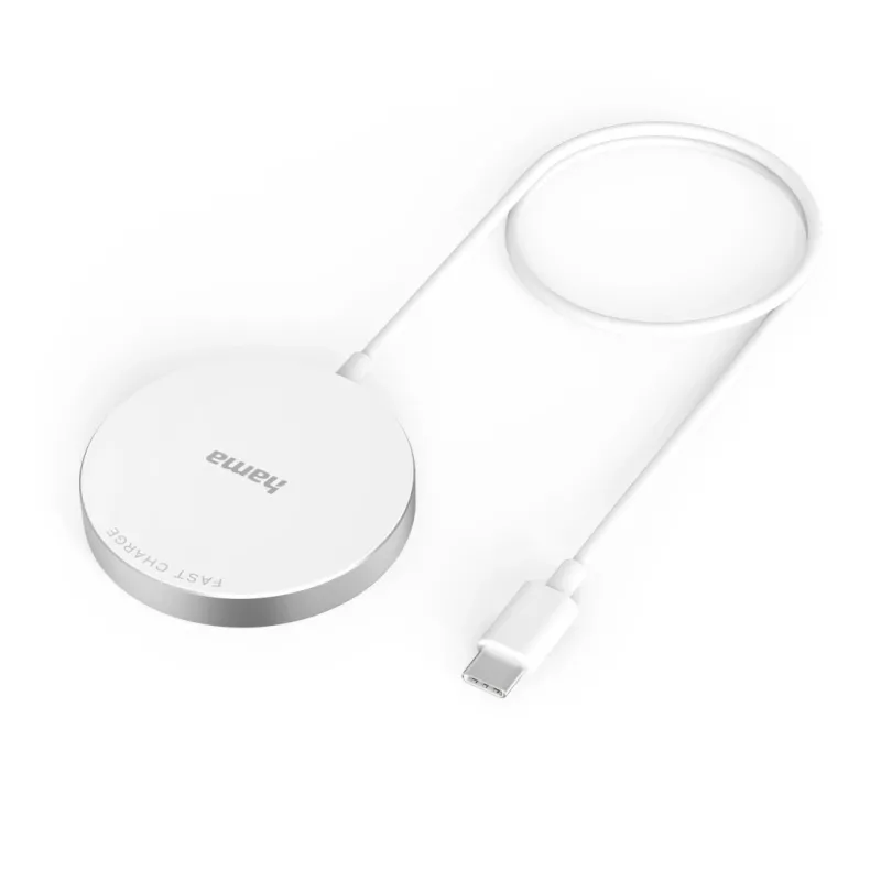Hama MagCharge FC15 mobiele telefoon, smartphone wit USB draadloos laden snelladen binnen