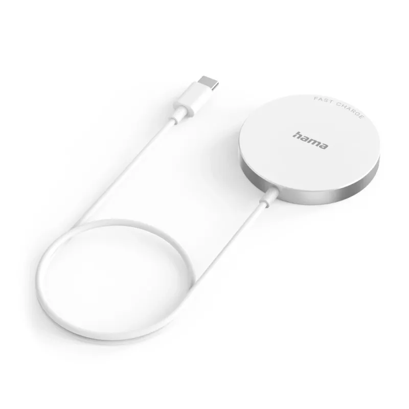 Hama MagCharge FC15 mobiele telefoon, smartphone wit USB draadloos laden snelladen binnen