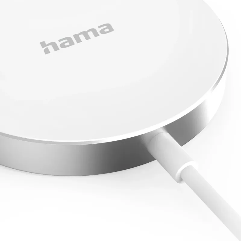 Hama MagCharge FC15 mobiele telefoon, smartphone wit USB draadloos laden snelladen binnen