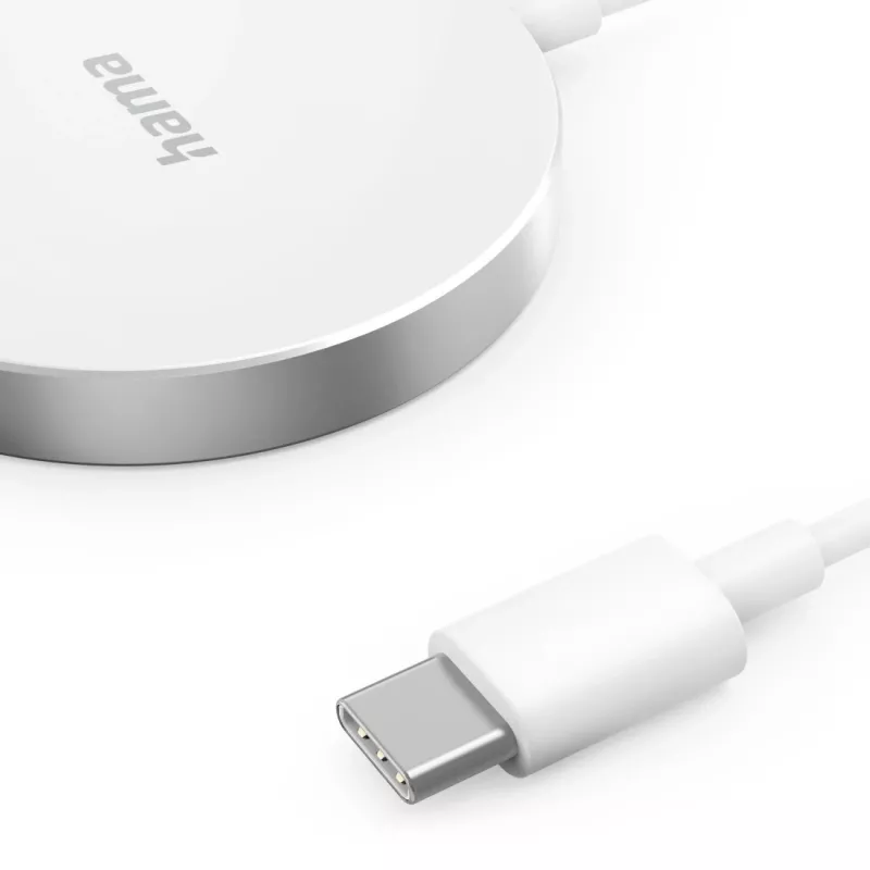 Hama MagCharge FC15 mobiele telefoon, smartphone wit USB draadloos laden snelladen binnen