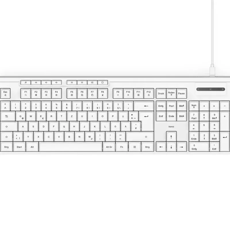Hama CK-200 toetsenbord home/office USB QWERTZ Duits wit