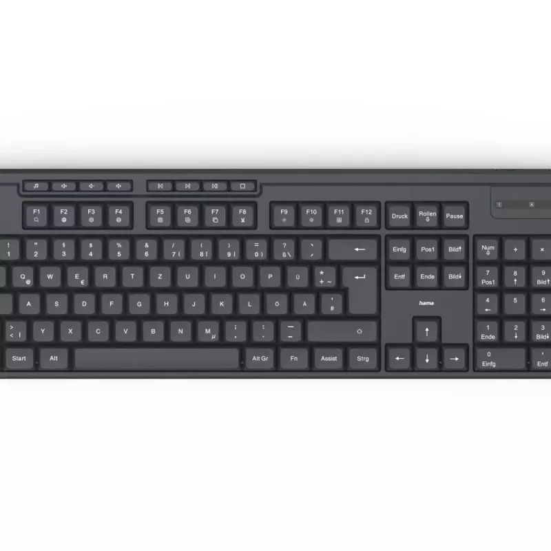Hama WK-200 toetsenbord home/office RF draadloos QWERTZ Duits zwart