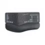 Hama WK-900 Ergo draadloos gesplitst multi-device-toetsenbord, LED, QWERTZ, zwart