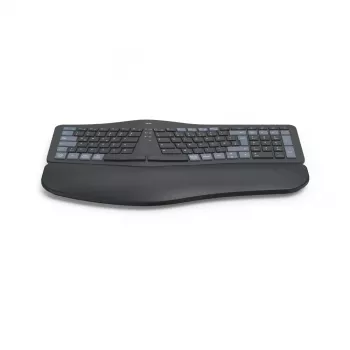 Hama WK-900 Ergo draadloos gesplitst multi-device-toetsenbord, LED, QWERTZ, zwart