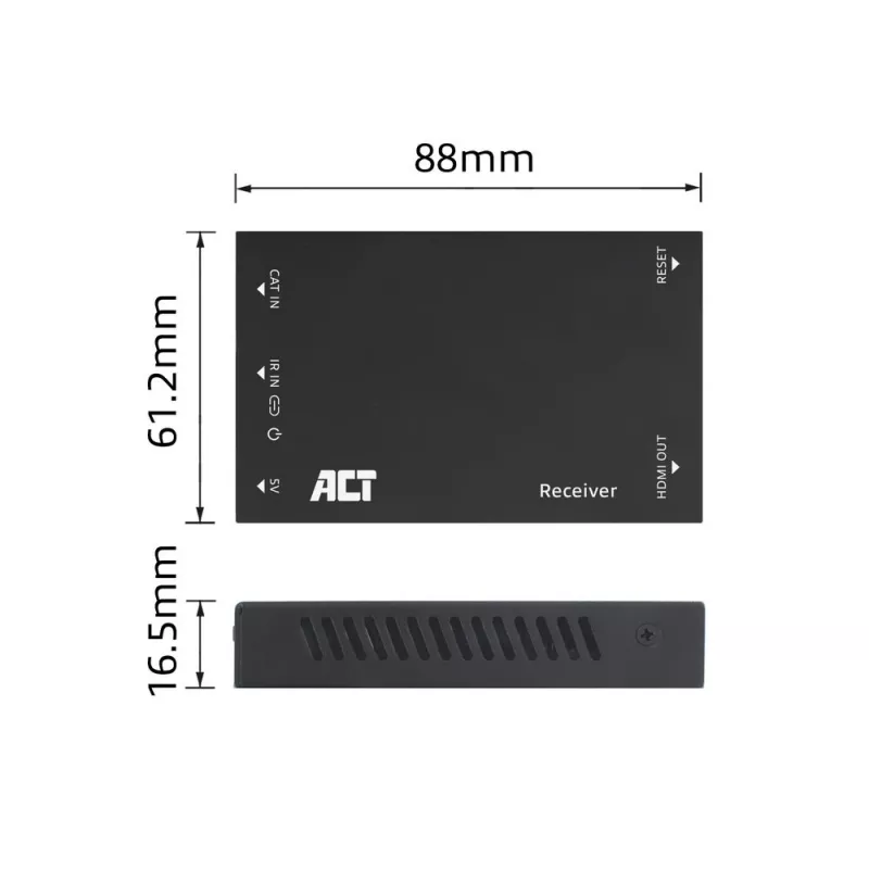 ACT AC7853 receiver HDMI via CATx – ontvanger voor HDMI-signaal via ethernet tot 150 m