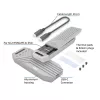 ACT USB 40 Gbit/s M.2 2280 NVMe / PCIe SSD-behuizing, gereedschapsloos