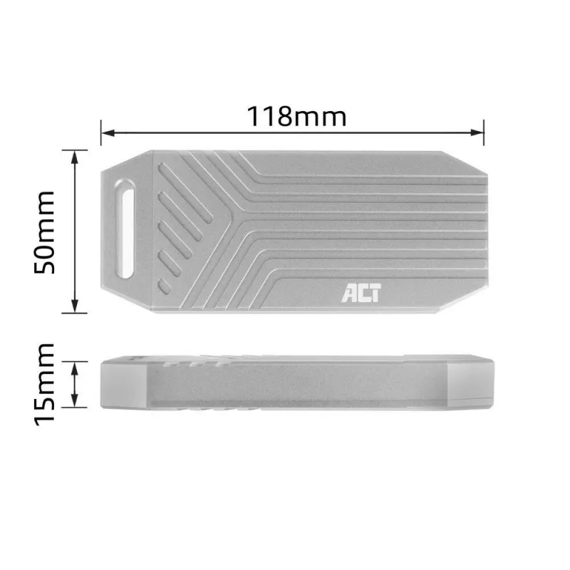 ACT USB 40 Gbit/s M.2 2280 NVMe / PCIe SSD-behuizing, gereedschapsloos