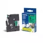 Labeltape Brother TZ-721 zwart op groen 9 mm