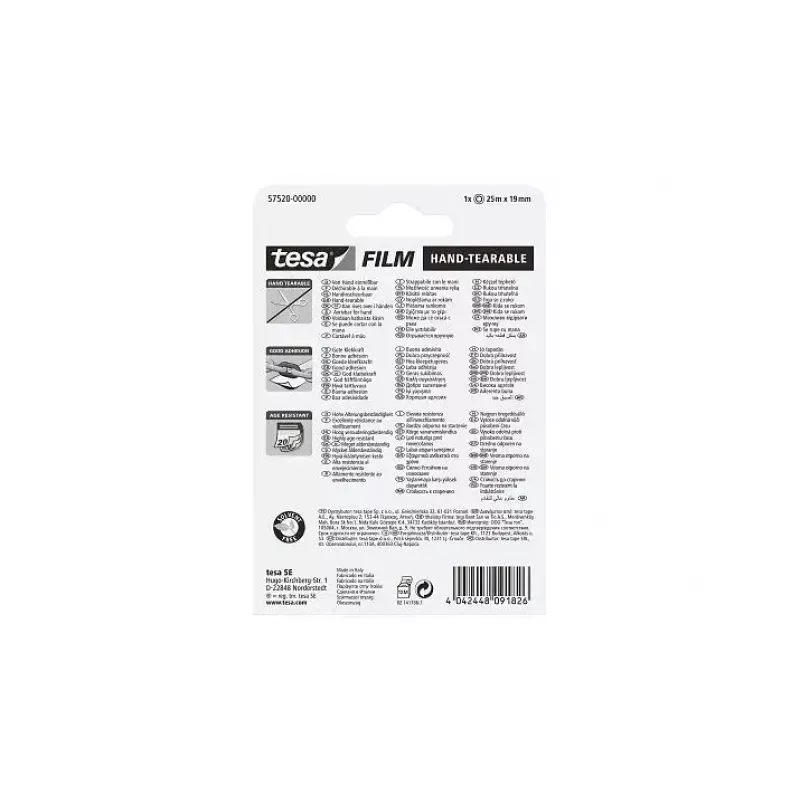 Plakband TESA 57520 25 m polypropyleen (PP)