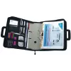 WEDO personal organizer 58 601 — documentenmap van kunststof en polyester voor A4 met visitekaartvak, zwart