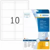 Naamplaatje-inlagen HERMA A4 90x54 mm wit karton 250 stuks